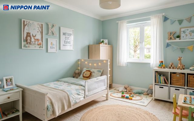 Gam màu xanh dương giúp không gian rộng mở