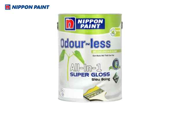 Sơn Odour-less All-in-one Siêu Bóng gốc nước, không mùi, dễ thi công, bóng mịn và an toàn cho sức khỏe