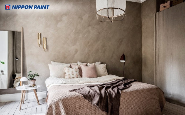 Những đường vân cát hài hòa với nội thất tối giản và vật liệu tự nhiên