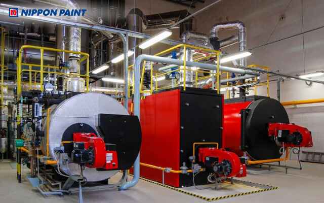 Sơn chịu nhiệt được ứng dụng rộng rãi cho lò nhiệt thiết bị công nghiệp và động cơ