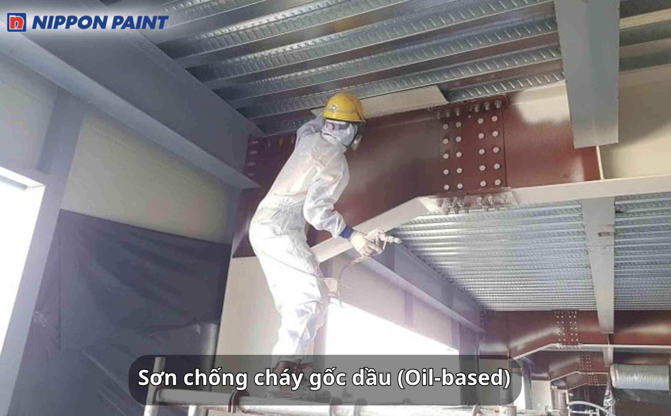Sơn chống cháy gốc dầu sử dụng nhựa alkyd làm chất liên kết chính