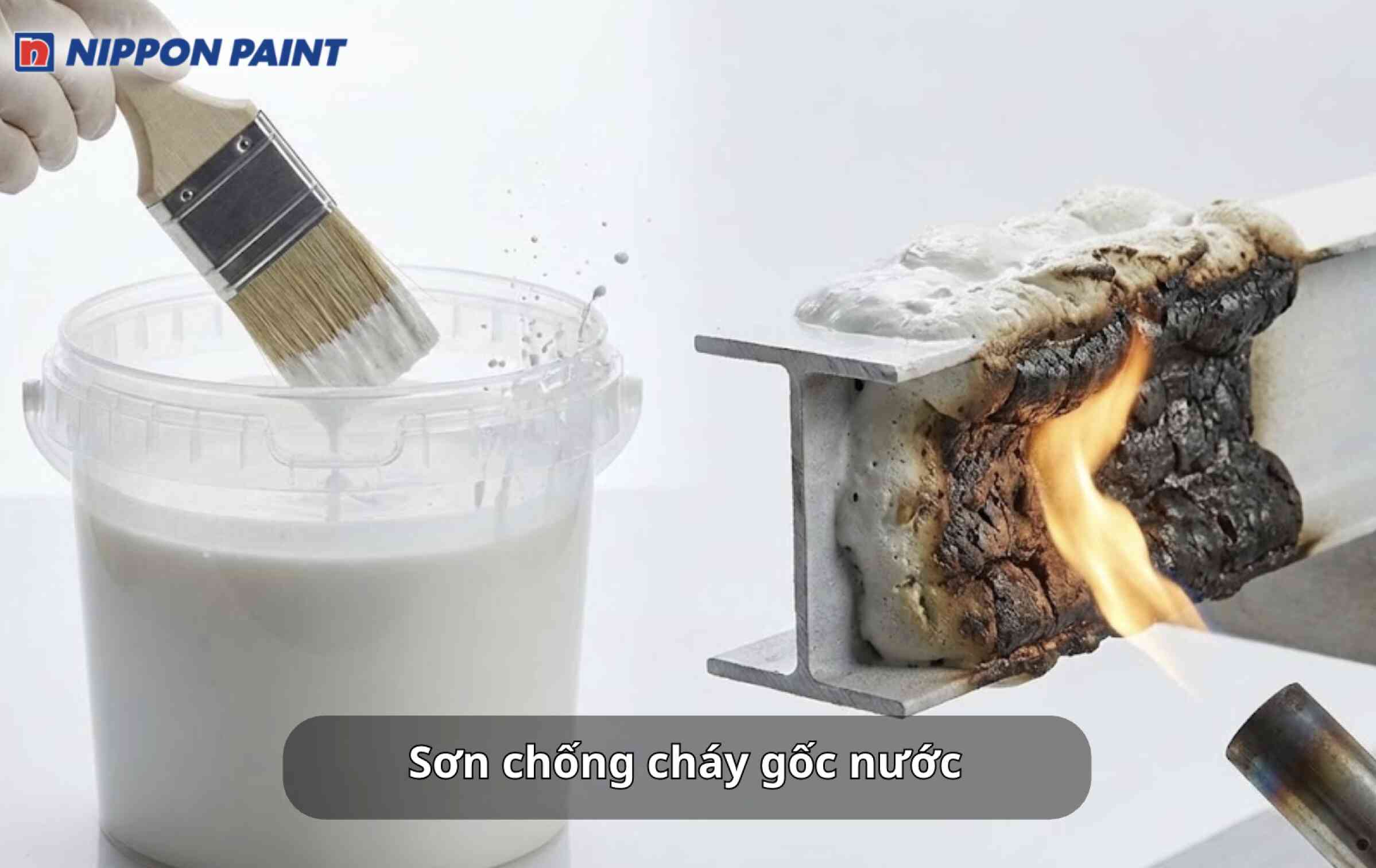 Sơn chống cháy gốc nước sử dụng nước làm dung môi chính