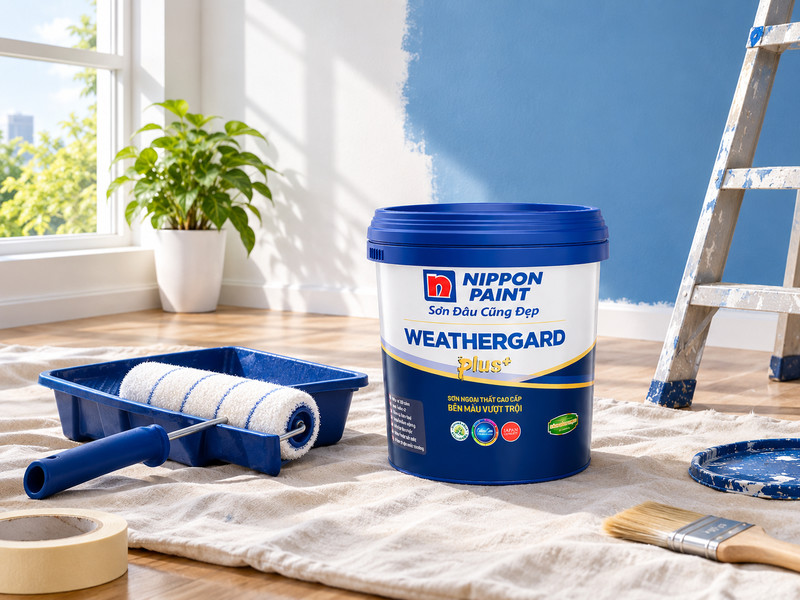 Sơn ngoại thất cao cấp Nippon Paint WeatherGard Plus+