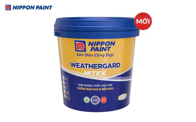 Sơn Nippon WeatherGard Hitex chống thấm hiệu quả, bền màu và giữ tường sạch đẹp