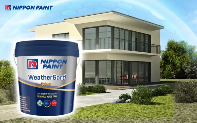 WeatherGard Plus+ chống thấm mạnh và bền màu cho ngoại thất