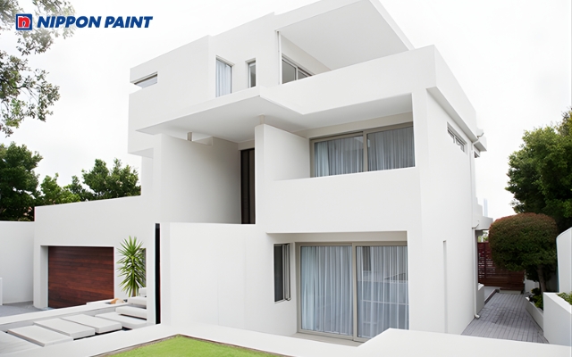 Sơn chống thấm màu trắng cho những công trình mang phong cách thanh nhã