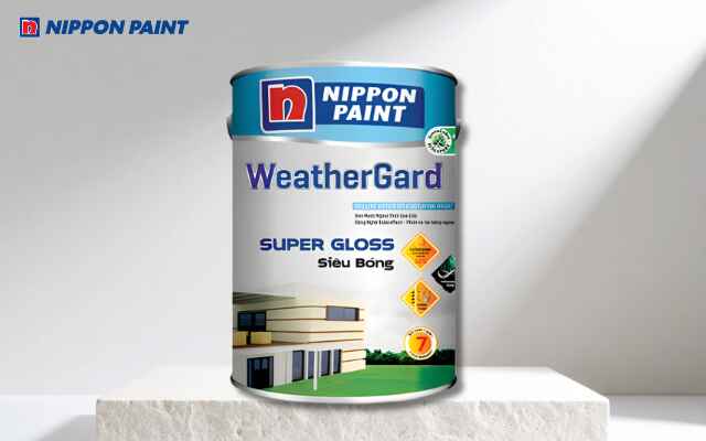 Sơn ngoại thất Nippon WeatherGard Siêu Bóng bảo vệ bền bỉ, chống thấm