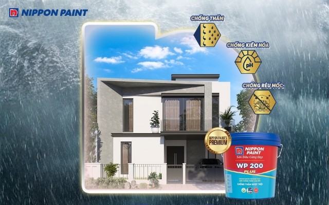 WP 200 Plus chống thấm vượt trội, ngăn ngừa rêu mốc hiệu quả cho tường đứng