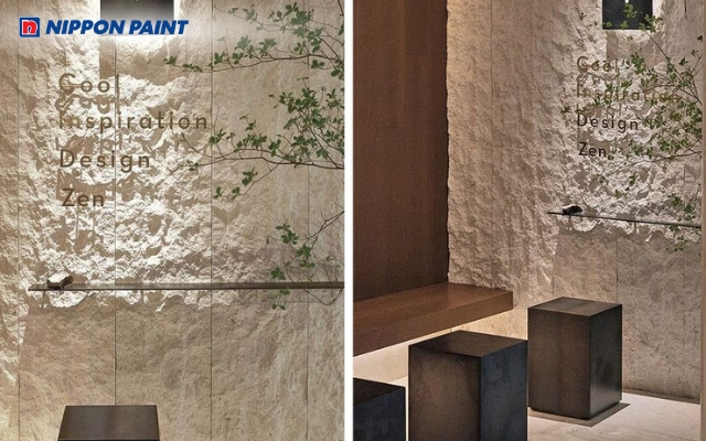 Sơn gai giả đá tạo điểm nhấn nghệ thuật với kết cấu bền đẹp theo thời gian