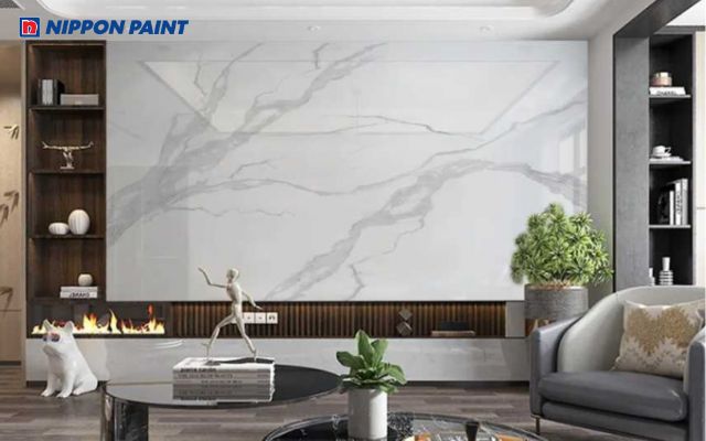 Sơn giả đá cẩm thạch được thi công với nhiều kỹ thuật khác nhau nhằm đảm bảo đường vân sắc nét