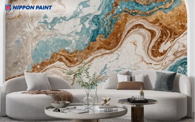 Sơn giả đá cẩm thạch là sơn trang trí dùng để tái tạo bề mặt tường có họa tiết vân đá tự nhiên