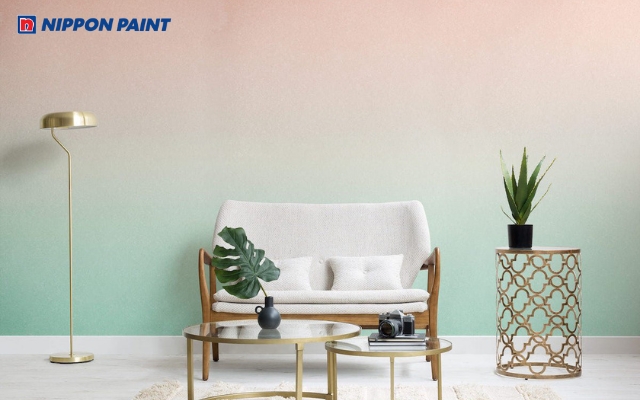 Sơn hiệu ứng phối màu tạo chiều sâu và sự chuyển sắc hài hòa cho không gian