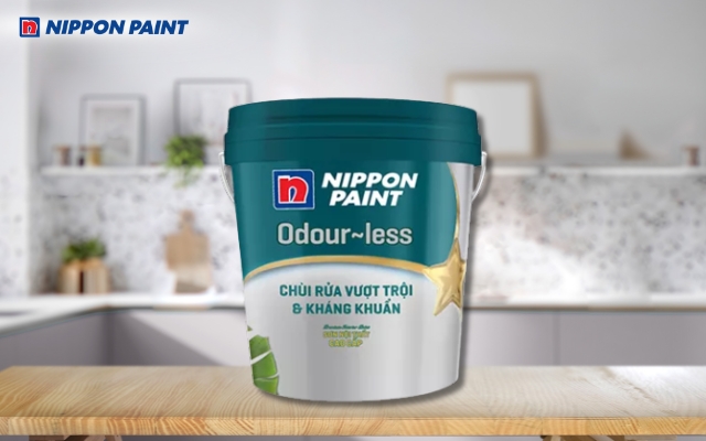Sơn Nippon Odour-less Chùi Rửa Vượt Trội & Kháng Khuẩn