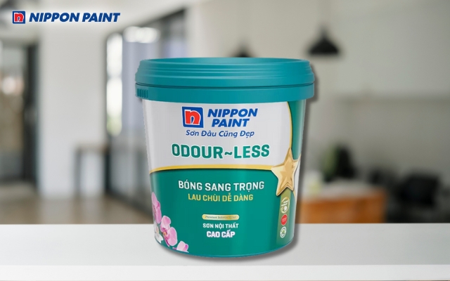 Sơn Nippon Odour-less Bóng Sang Trọng mang lại tính thẩm mỹ sang trọng và tính năng bảo vệ cao