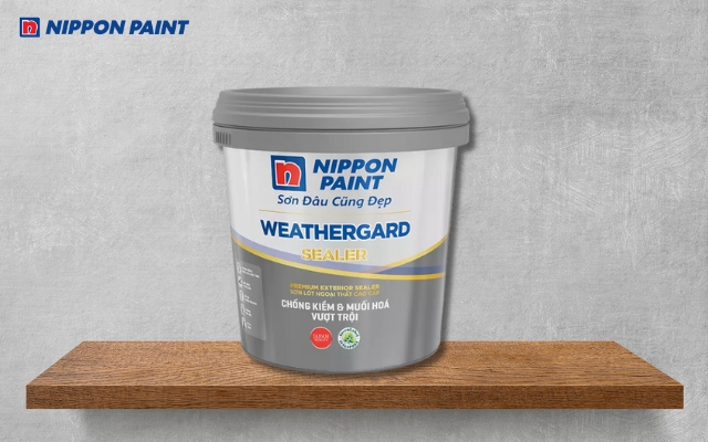 Sơn lót ngoại thất Nippon WeatherGard Sealer chống kiềm, ẩm mốc và giữ màu sơn lâu bền