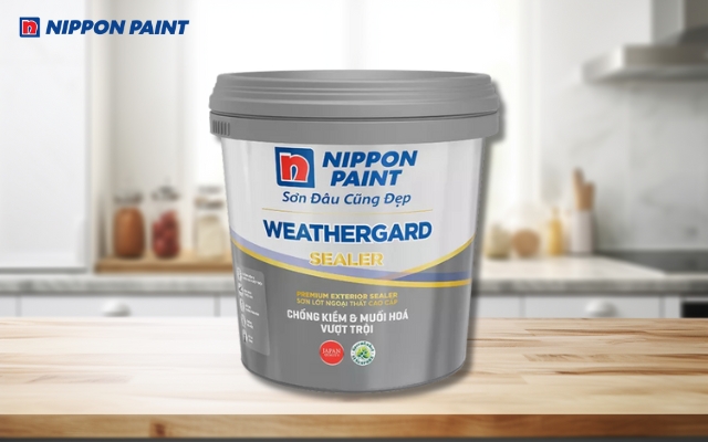 Sơn Nippon WeatherGard Sealer chống kiềm, bảo vệ tường ngoài trời bền màu