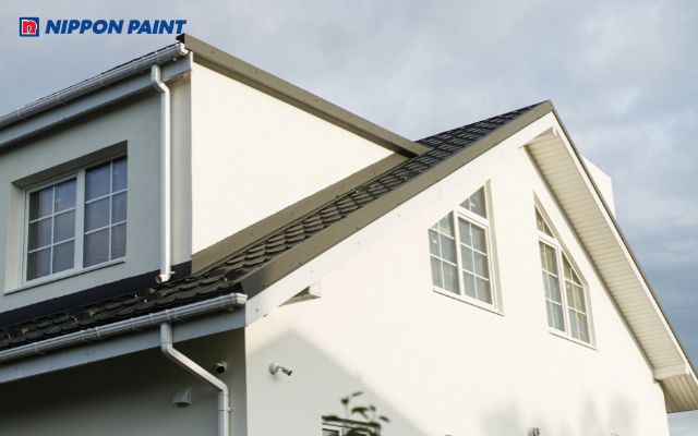 Mẫu 17: Màu sắc trắng sứ giúp ngoại thất sáng bừng và thanh lịch