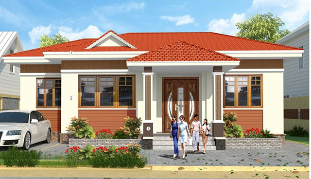 Mẫu 14: White BS 9102 và White Knight OW029 làm nổi bật và sinh động cho ngôi nhà