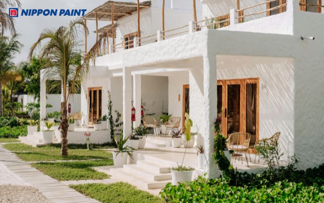 Mẫu 16: Sơn nhà trắng sứ tinh khôi sang trọng và bền đẹp theo thời gian