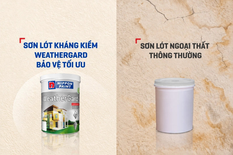 Sơn lót kháng kiềm tạo hàng rào giữa nền tường và lớp phủ