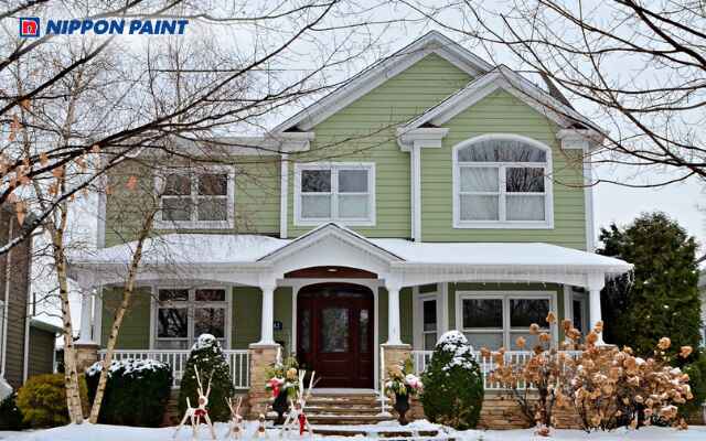 Xanh ngọc bích làm nổi bật kiến trúc hiện đại, điểm nhấn độc đáo cho ngoại thất