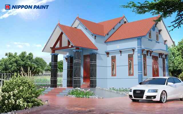 Màu Norwegian Blue và Misty Blue làm nổi bật kiến trúc hiện đại