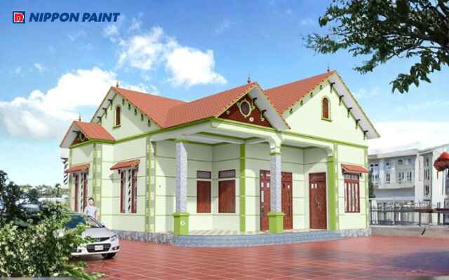 Cypress Green 46A-2P phối Lime Tart 41C-2T mang diện mạo thoáng mát, tinh tế cho ngoại thất