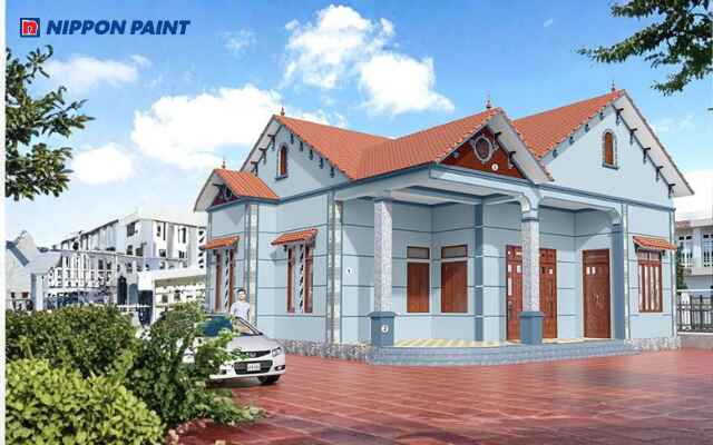 Lively Lavender 70A-3P kết hợp cột Sweet Lilac 70B-3D mang đến ngoại thất hoàn hảo