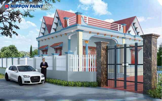 Little Boy Blue 68B-2T phối cùng Johnny Blue 68A-3P tạo ngoại thất nhã nhặn, tươi sáng