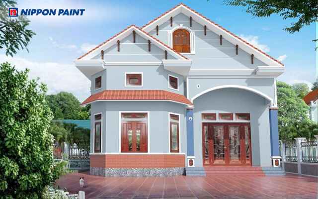 Johnny Blue 68A-3P phối Misty Blue 69B-3D và Rich Chocolate 24A-1A tạo điểm nhấn sang trọng