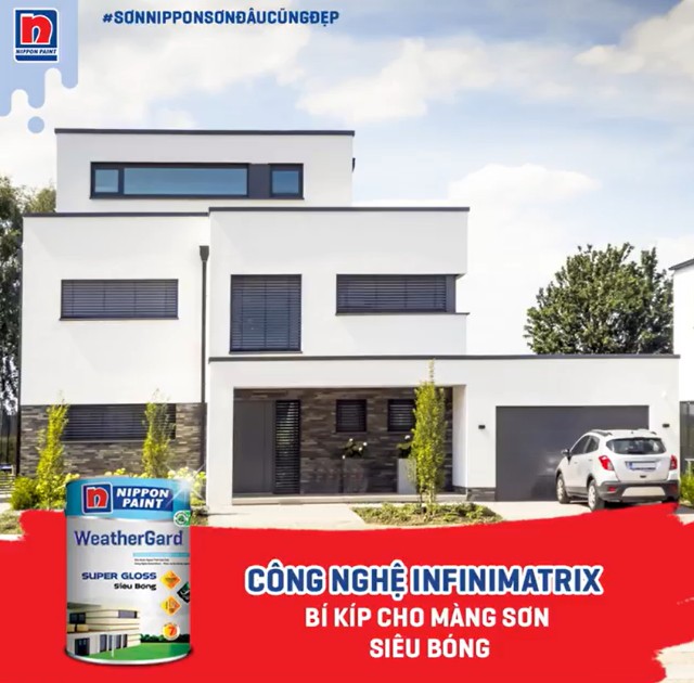 Sơn Nippon WeatherGard Siêu Bóng sử dụng công nghệ INFINIMATRIX