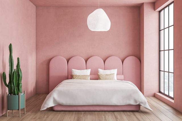 Phòng ngủ màu hồng pastel dành cho những người thích sự mới mẻ, sáng tạo (Mã màu Hill Cherry NP-R-1346T)