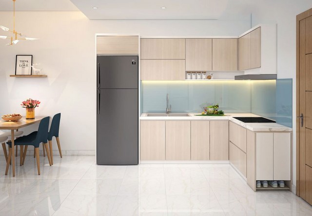 Căn bếp hiện đại với sơn màu trắng kem sữa sang trọng, ấm cúng (Mã màu Melodious OW031)