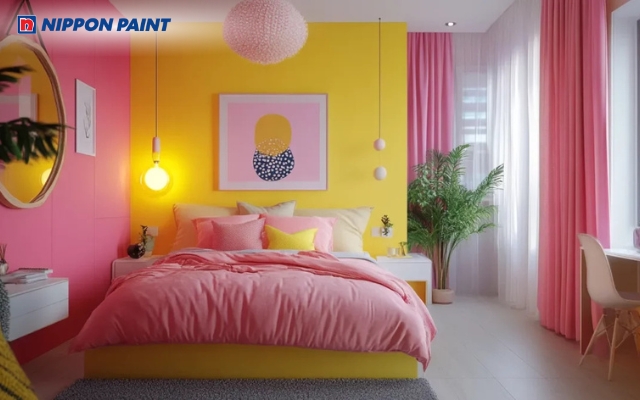 Sự kết hợp màu sắc nổi bật giúp kích thích niềm vui và tạo năng lượng tươi mới mỗi ngày