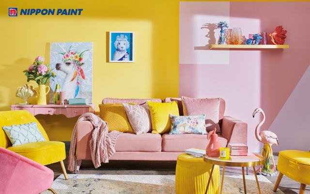 Phối màu pastel giúp căn phòng trẻ trung, nữ tính và mang lại cảm giác thư thái dễ chịu