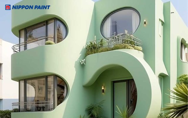 Màu xanh ngọc bích giúp tạo điểm nhấn cuốn hút nhưng không hề phô trương cho không gian