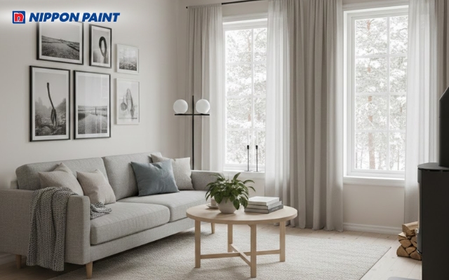 Sơn nhà phong cách Bắc Âu giúp không gian nhà ở trông sáng và rộng hơn