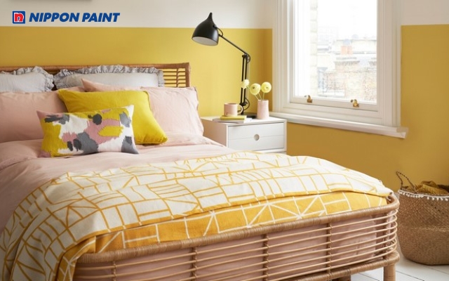 Mẫu phòng ngủ màu vàng ấm áp cho bé gái