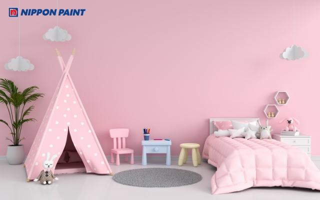 Mẫu phòng ngủ tông hồng ngọt ngào cho bé gái