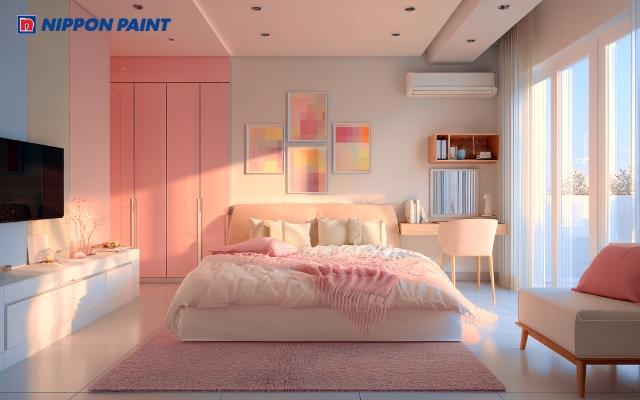 Phòng ngủ có thiết kế ngọt ngào, dễ thương