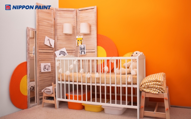 Tông cam giúp phòng ngủ tràn đầy sức sống