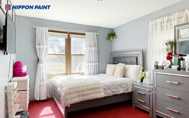 Sơn phòng ngủ tông trắng tạo cảm giác thoáng đãng, thoải mái