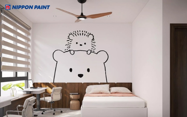 Phòng ngủ tông trắng nhẹ nhàng