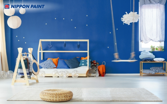 Mẫu phòng ngủ tông xanh dương đẹp mắt