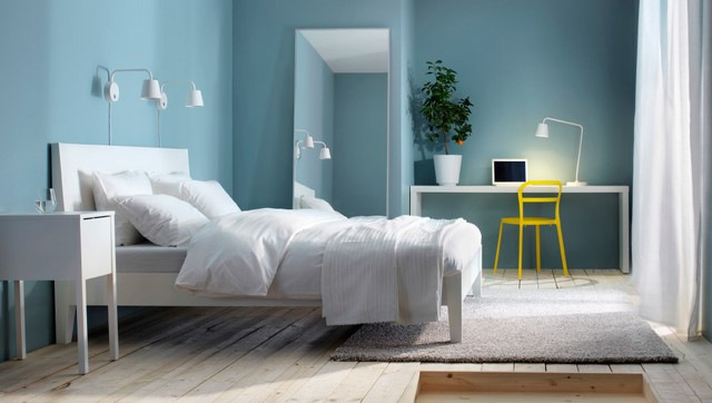 5 mẫu sơn phòng ngủ màu xanh theo XU HƯỚNG mới