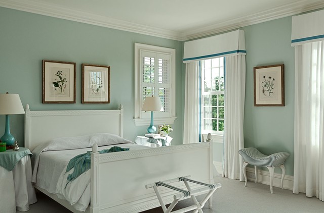 Phòng ngủ sơn màu xanh lá nhạt