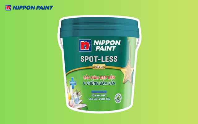 Sơn Nippon Spot-less Plus giúp chống bám bẩn, dễ lau chùi, an toàn sức khỏe