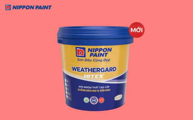 Sơn Nippon WeatherGard Hitex giúp chống thấm, bám bụi thấp