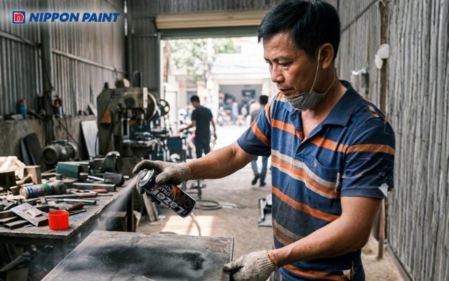 Sử dụng sơn xịt đa năng là giải pháp an toàn và hiệu quả nhất để làm mới ngôi nhà của bạn