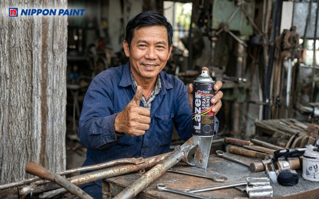 Nippon Paint là thương hiệu được nhiều khách hàng tin tưởng lựa chọn sơn xịt đa năng